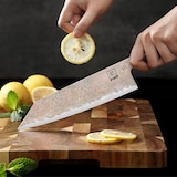 thumbnail of Zayiko Limited Edition Kupfer Damast Chefmesser 21 cm Klinge mit Ahornholzgriff