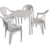 thumbnail of Mesa de Resina Bali Blanca Cuadrada 78x78x72cm Progarden