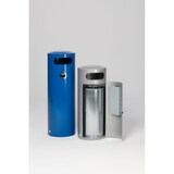thumbnail of PROREGAL Kombiascher mit Einflügeltür | Ascher innen | 70 Liter, HxBxT 104,5x42x42cm | Verzinkter Stahl | Blau | Mülleimer Aschenbecher Abfalleimer