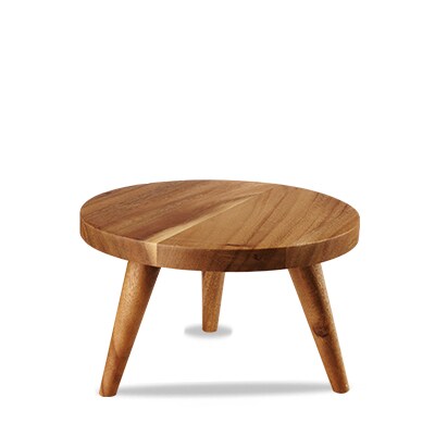 4 x Holz-Stand rund 25cm ALCHEMY ACACIA WOOD