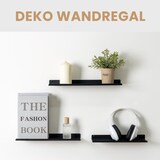 thumbnail of BERLINLODGE Wandregal Metall 3er Set | Matte Schwarz  | Schweberegal Wandboards Bücherregal 3-Teiliges Hängeregal, Wanddeko und Ablage