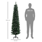 thumbnail of HOMCOM Árbol de Navidad Estrecho 190 cm con 570 Ramas y Soporte de Metal Árbol Navideño para Salón Interior Verde