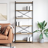 thumbnail of vidaXL Bücherregal Eiche handwerklich 80 x 30 x 188 cm Holzwerkstoff