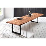 thumbnail of SAM® Esstisch Baumkante massiv Akazie natur 300 x 110 schwarz VALIN