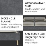 thumbnail of Modernes Minimalistisches Bettgestell 160x200 cm in Grau aus niederländischem Samt, zeitgemäßes Schlafzimmermöbel