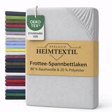 thumbnail of EXKLUSIV HEIMTEXTIL Frottee Spannbettlaken Premium 60 - 70 x 140 cm Silber 80% Baumwolle 20% Polyester  Öko - Tex Zertifiziert Bed-Sheet Bettlaken