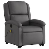 thumbnail of vidaXL Massagesessel mit Aufstehhilfe Grau Echtleder