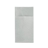 thumbnail of Serviettes porte-couverts Airlaid – Lot de 50, 40 x 40 cm, pochette en jersey gris perle