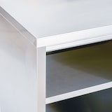 thumbnail of Romux® Mesa de Acero Inoxidable Hostelería Mural con Puertas Correderas 1200x700x850 mm Desmontable | Mesa de Trabajo de Acero Inox Bar Restaurante