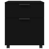 thumbnail of Rollcontainer MOSAB rollbar Schwarz 45x38x54 cm | Nachttisch mit Rollen Aktenschrank rollbar kleiner Schubladenschrank