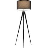 thumbnail of tectake Lampadaire Lunaris, abat-jour en tissu, trépied - noir - 405199