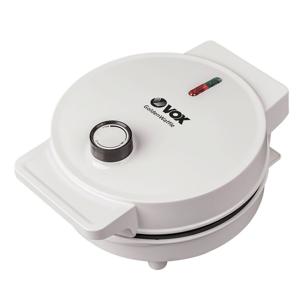 Máquina de Waffles VOX WF154; Waffle em forma de coração; Placa c/ revestimento antiaderente; Luz piloto; Temperatura ajustável; Potência 1000W