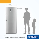 thumbnail of Exquisit Gefrierschrank, Tiefkühlschrank, Kombigerät, Kühlfunktion, 380 Liter, Schnellgefrieren, Schnellkühlen, GS5380-NF-H-050D inoxlook