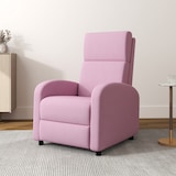 thumbnail of HOMCOM sillón relax reclinable manual sillón relax tapizado en lino sintético con reposapiés carga 120 kg sillón reclinable para dormitorio rosa