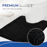 thumbnail of HGMD Toiletmat antislip - Zwart - 50x50 cm - Wc mat - Douchemat – Badmat Badkamer – Vloermat – Badmat set wc mat – Badmat set antislip -