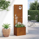 thumbnail of vidaXL Blumentopf mit dekorativem Paneel Rostig 50 x 140 cm