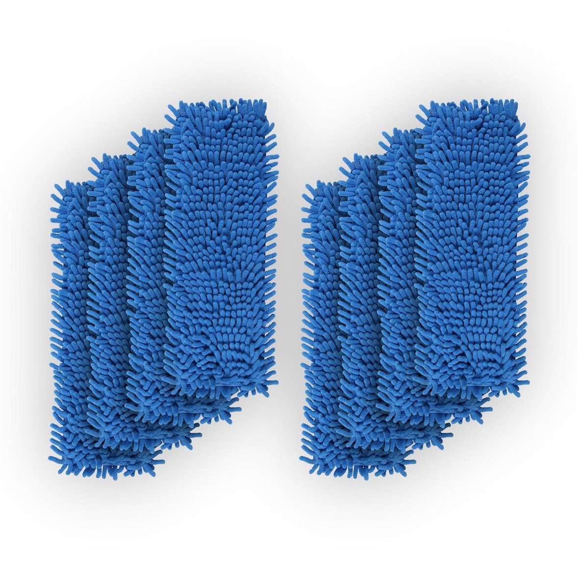 Ersatzbezug "Blau" für Bodenwischer ( 8er Pack ) - 40cm - Chenille Wischbezug, für alle gängigen Klapphalter - Bezug für alle Bodenarten