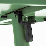 thumbnail of Ensemble table de terrasse carrée et 2 fauteuils métal vert cactus  - Oviala