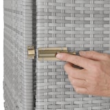 thumbnail of tectake 2 tumbonas de polirratán con estructura de aluminio y mesa  Gris Claro