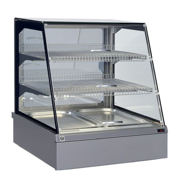Gastro-Inox Wärmevitrine für SnacksToGo  2x GN1/1 746x717x845mm