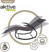 thumbnail of Espreguiçadeira de jardim de baloiço antracite com almofada Aktive