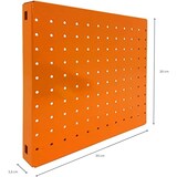 thumbnail of PROREGAL Memoboard Doppelpack Metal perforiert | HxBxT 30x30x3,5cm | Orange | Lochblech Magnettafel Wandtafel Trägersystem