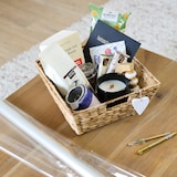 thumbnail of HMF 37269-30CM Geschenkkorb leer, Aufbewahrungskorb geflochten aus Wasserhyazinthe | 30 x 30 x 12 cm