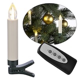 thumbnail of 10 LED Weihnachtskerzen Christbaumkerzen Lichterkette + Fernbedienung