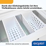 thumbnail of Exquisit Gefriertruhe GT200-HE-041C weiss | Nutzinhalt: 198 L | Schnellgefrieren | 4-Sterne-Gefrieren | Rollen | Standgerät