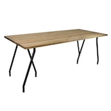 thumbnail of Mesa Caballete 160x80x75cm Negra en madera maciza de pino acabado vintage estilo industrial Box Furniture