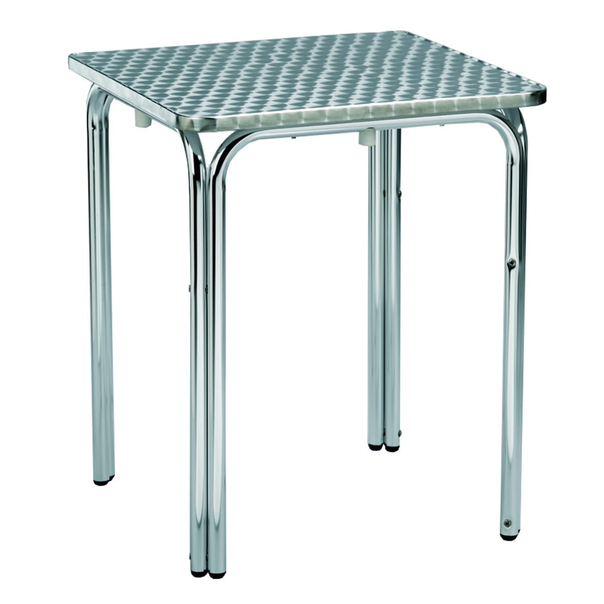 garbar RAYA Mesa Cuadrada Interior, Exterior 70x70 Gris Inox