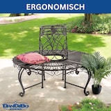thumbnail of DanDiBo Baumbank Rund Metall Wetterfest Braun 96591 Rundbank ø 135 cm Gartenbank Sitzbank Bank Garten Antik