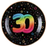 thumbnail of 6 Teller 30. Geburtstag bunt Pappteller