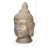thumbnail of ECD Germany Buddha Kopf Statue 53 cm Bronzeoptik Polyresin Dekofigur Skulptur Meditation Yoga Innen Außen