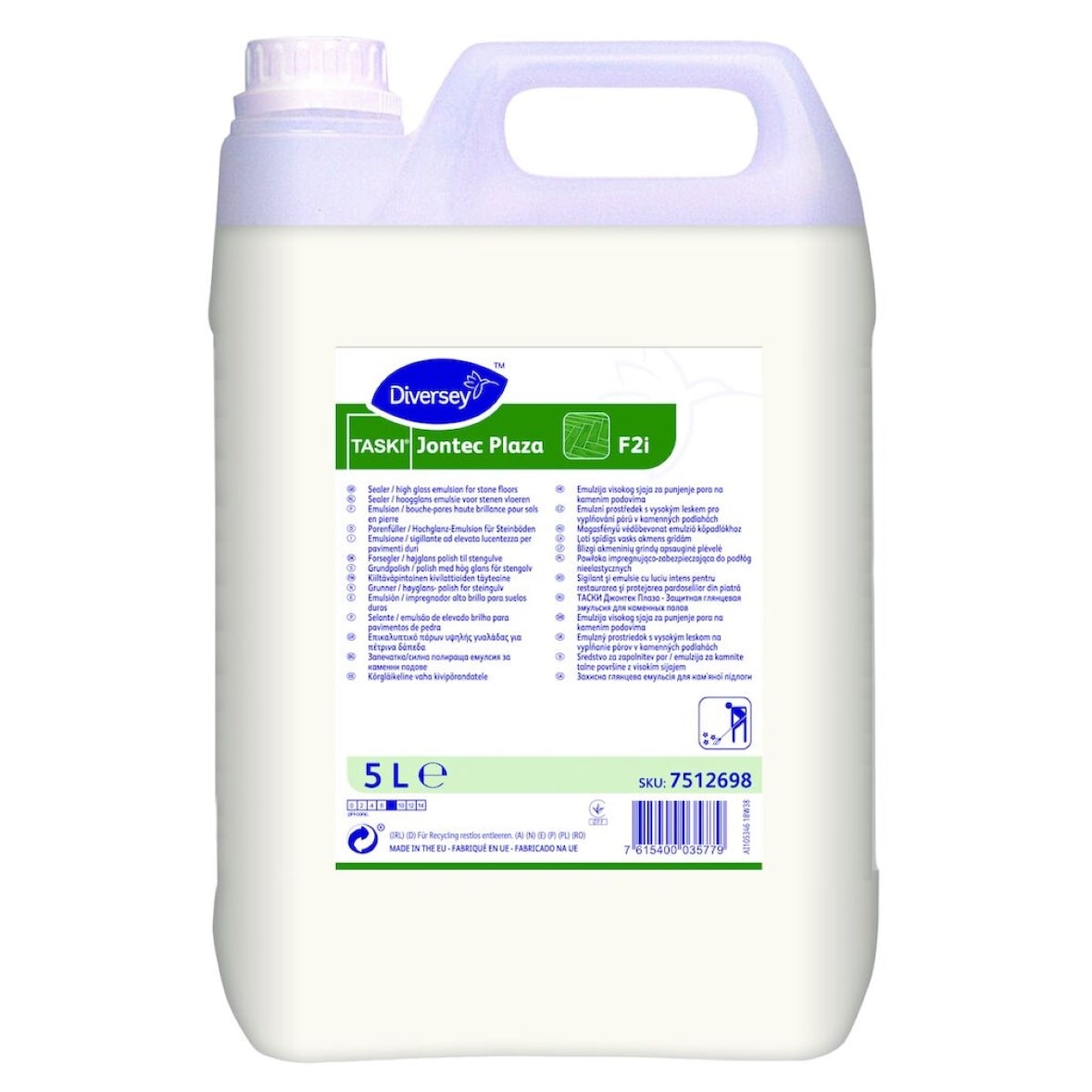 TASKI | Jontec Plaza F2i - Emulsión - impregnador de alto brillo para suelos duros 2 en 1 - 5 L