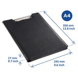 thumbnail of Porte-bloc à rabat Rillstab A4 similicuir noir, RI98850