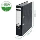 thumbnail of Leitz Ordner 1080 Wolkenmarmor, grün, breit DIN A4, 3 Stück