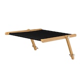 thumbnail of Holz-Liegestuhl, Strandliege mit Zubehör nach Wahl Stoff schwarz V-10-305N