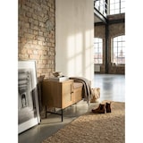 thumbnail of Schuhbank mit Sitzfläche 100x60x38 cm Garderobenbank Eiche-Dekor, Sitzbank Rattan Klein Gepolstert, Bank Schmal Flur mit Stauraum, Flurbank Flurmöbel