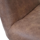 thumbnail of Juego de 6 sillas de comedor HWC-A50 II, silla de cocina, diseño retro años 50 ~ textil, vintage marrón, patas claras