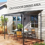 thumbnail of Outsunny Pergola Addossata con Chiusure a Strappo Grigio Scuro