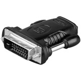 thumbnail of Goobay 68482 HDMI™/DVI-D Adapter, vernickelt, 1 Stk. im Plastikbeutel, Schwarz - HDMI™-Buchse (Typ A) > DVI-D-Stecker Dual-Link (24+1 pin)