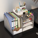 thumbnail of Rollcontainer Aktenschrank Stahl Schwarz 37x44x68 cm mit 2 abschließbaren Schubladen, Rollen mit Bremsen, Hängeregister für Büro und Homeoffice