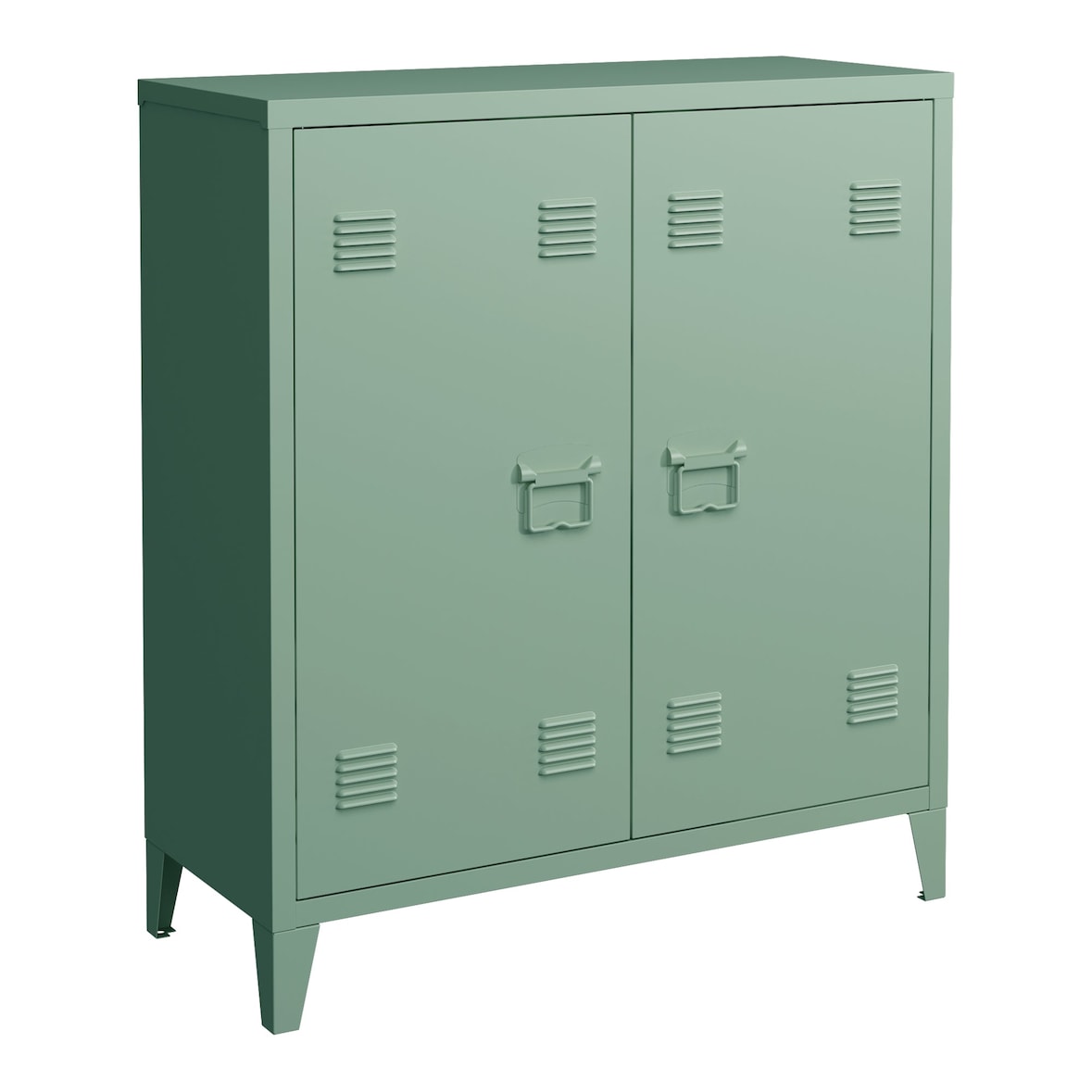 Helloshop26 - Büroschrank Spind Aufbewahrungseinheit für Büro Werkstatt Schlafzimmer Metallschrank mit 2 Türen 90 x 80 x 33 cm matt 03_0006342
