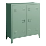 thumbnail of Helloshop26 - Büroschrank Spind Aufbewahrungseinheit für Büro Werkstatt Schlafzimmer Metallschrank mit 2 Türen 90 x 80 x 33 cm matt 03_0006342