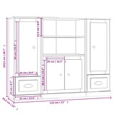 thumbnail of Helloshop26 - Buffet Sideboard Kommode Kleiderschrank Aufbewahrungsmöbel Organizer für Küche Wohnzimmer Lounge 3-teilig Sonoma 02_0037177