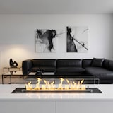 thumbnail of Queimador de lareira a bioetanol em aço com vidro de 100 cm