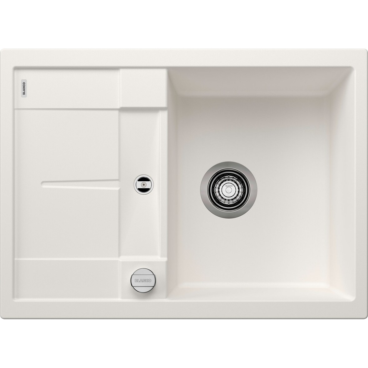 BLANCO METRA 45 S Compact Einbauspüle, SILGRANIT, Perlgrau, reversibel, Excenter