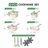 thumbnail of Batterie de cuisine 13 pièces Antiadhésif en Granit beige Just perfecto JL-31 usage non-intensif Just Perfecto