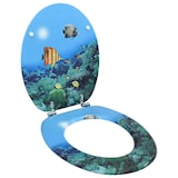 thumbnail of vidaXL Toilettensitz mit Deckel MDF Tiefsee-Design